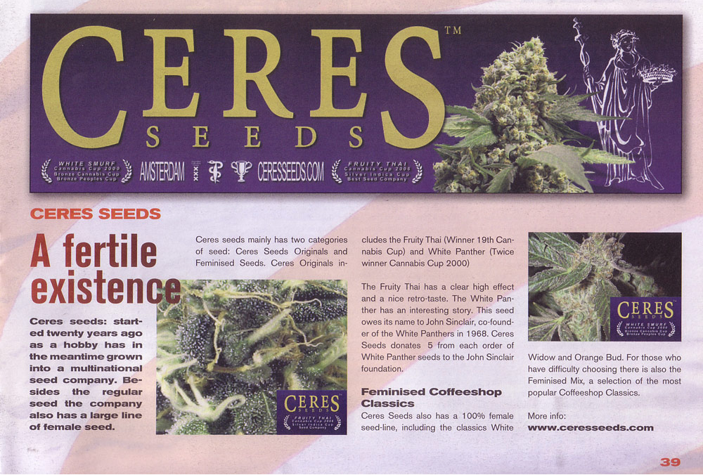 Magazine - A Fertile Existence - Ceres Seeds Amsterdam